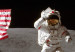 Plakat Lądowanie na Księżycu - zdjęcie statku, astronauty i flagi w kosmosie 146243 additionalThumb 2