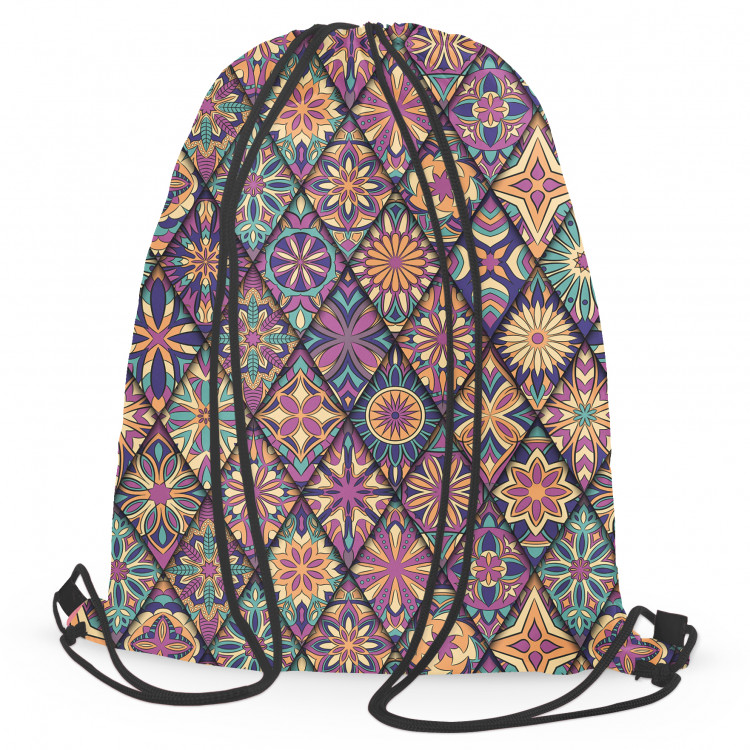 Worek plecak Mandale w rombach - kolorowa, geometryczna kompozycja wzorów 147343