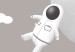 Fototapeta Astronauta w kosmosie  - rakieta i planety na szarobrązowym niebie 148443 additionalThumb 7