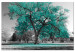 Obraz Jesień w parku (1-częściowy) szeroki turkusowy 122753