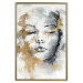 Plakat Portret nieznajomej - twarz kobiety ekspresyjnie malowany w szarościach 144753 additionalThumb 27