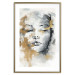 Plakat Portret nieznajomej - twarz kobiety ekspresyjnie malowany w szarościach 144753 additionalThumb 26