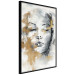 Plakat Portret nieznajomej - twarz kobiety ekspresyjnie malowany w szarościach 144753 additionalThumb 4