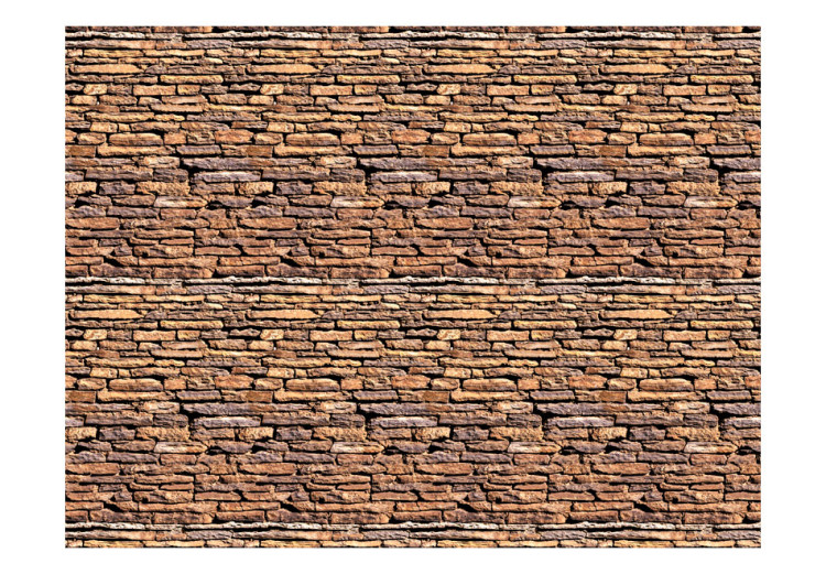 Fototapeta Mur w słońcu - kamienne tło z efektem mahoniowej cegły w słońcu 3D 60953 additionalImage 1