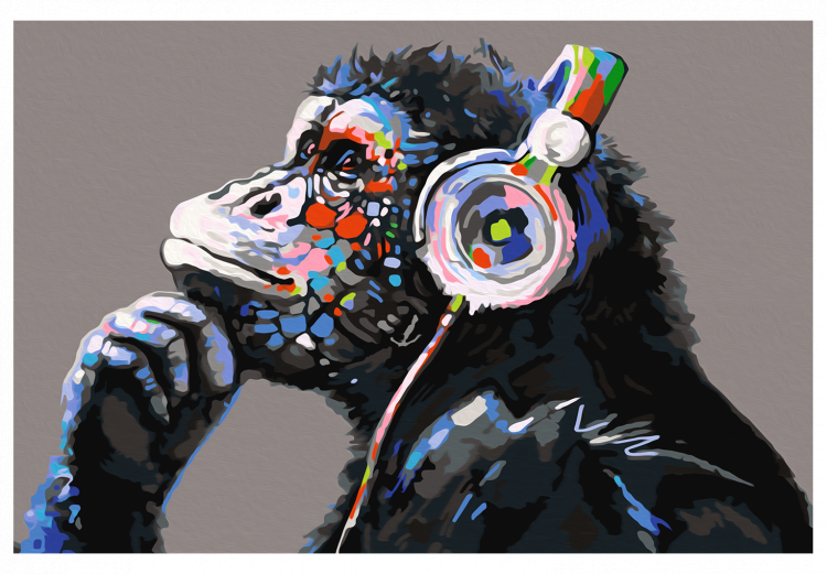 Obraz do malowania po numerach Muzykalna małpa 132473 additionalImage 7
