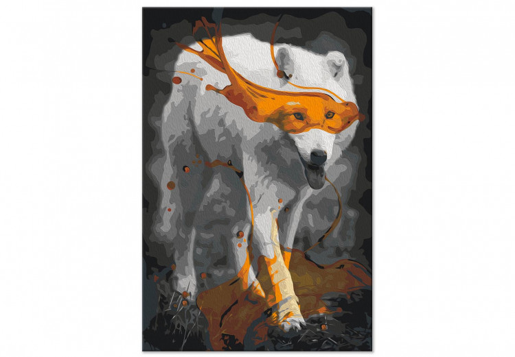 Obraz do malowania po numerach Biały wilk i sok pomarańczowy 142573 additionalImage 6