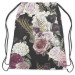 Worek plecak Mistyczny bukiet - kompozycja kwiatów róż i hortensji na czarnym tle 147373 additionalThumb 3