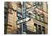 Fototapeta Nowy Jork Broadway - słup ze znakami drogowymi na tle architektury 61473 additionalThumb 1