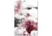 Obraz Daliowe obłoki - przenikające się zdjęcia chmur i różowych kwiatów 122783