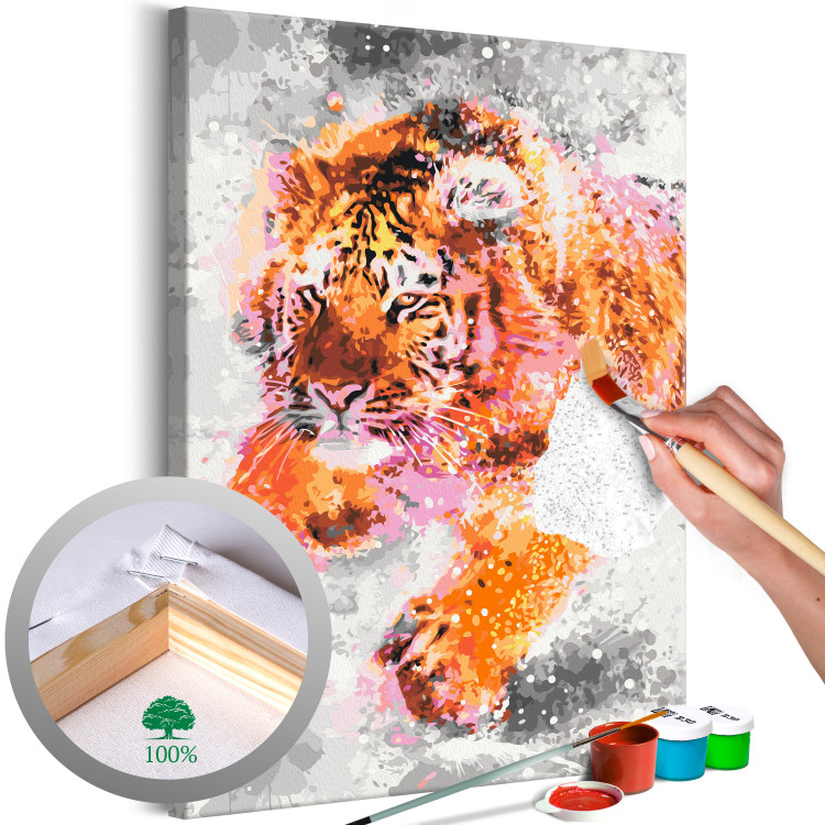 Obraz do malowania po numerach Biegnący tygrys 127483