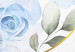 Fototapeta Różane koło - abstrakcja z niebieskimi kwiatami i efektem malowania 143393 additionalThumb 3