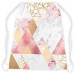 Worek plecak Geometryczny patchwork - kompozycja trójkątów z wzorem marmuru i złota 147693 additionalThumb 2