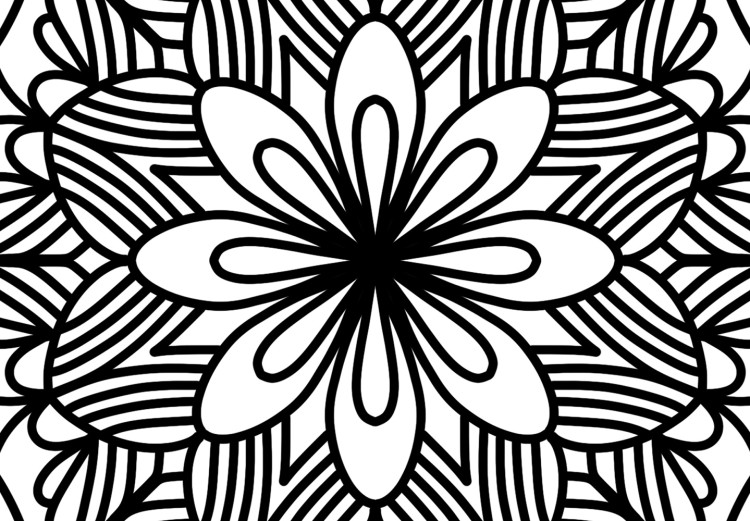Obraz Orientalna mandala - czarno-biała kompozycja w stylu zen 124424 additionalImage 5