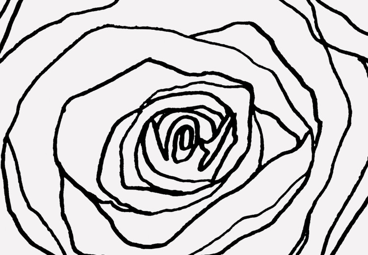 Obraz Róża we włosach - linearna sylwetka kobiety z kwiatkiem 132144 additionalImage 5