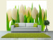 Fototapeta Białe tulipany - naturalny motyw kwiatowy z energetyczną zielenią 60344