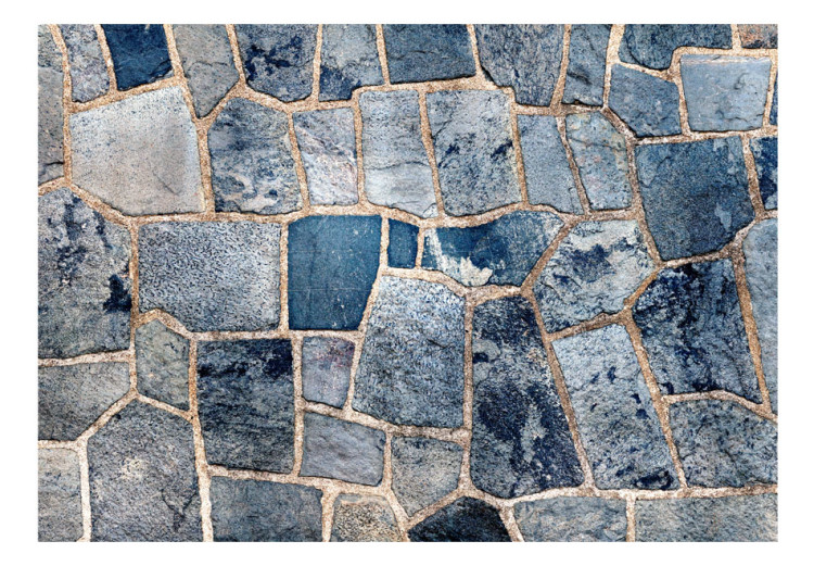 Fototapeta Elementy niebieskie - tło o nieregularnej teksturze bloków z kamienia 94244 additionalImage 1