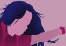 Obraz Moc jazdy - różowa grafika z postacią kobiety jadącej na desce idealny do pokoju dziewczynki lub nastolatki 123354 additionalThumb 5