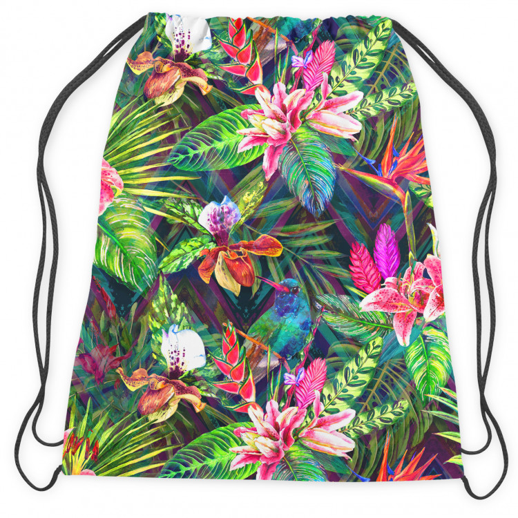 Worek plecak Psychodeliczne kwiaty - roślinny motyw w intensywnych barwach 147364 additionalImage 2