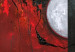 Obraz Ogień i lód III (1-częściowy) - czerwona abstrakcja na szarym tle 48064 additionalThumb 3