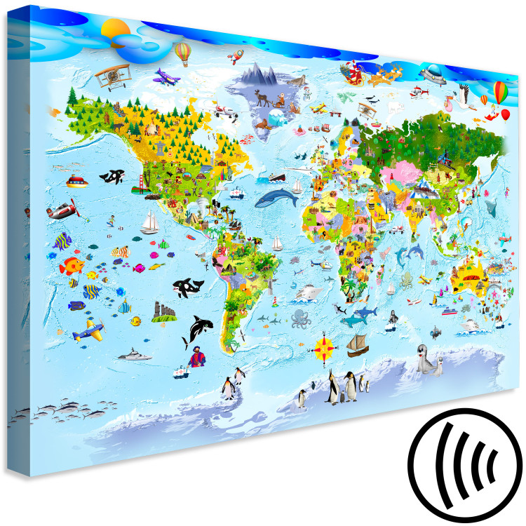 Obraz Mapa świata dla dzieci - kolorowe podróże 97574 additionalImage 6