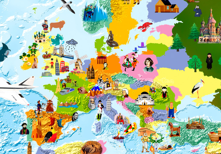 Obraz Mapa świata dla dzieci - kolorowe podróże 97574 additionalImage 5