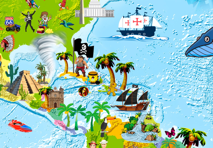 Obraz Mapa świata dla dzieci - kolorowe podróże 97574 additionalImage 4