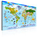 Obraz Mapa świata dla dzieci - kolorowe podróże 97574 additionalThumb 2