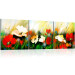 Obraz Wiatr na łące (3-częściowy) - polne kwiaty i maki z zieloną trawą 47494 additionalThumb 2