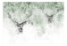 Fototapeta Jelenie we mgle - akwarelowe zwierzęta na zielonym tle 146405 additionalThumb 1