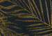 Obraz okrągły Złoty palmowiec - Liście palmy na ciemnym tle wariant 3 148705 additionalThumb 2