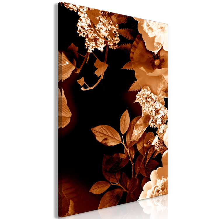 Obraz Jesienna kompozycja kwiatowa - motyw florystyczny w sepii i bieli 123915 additionalImage 2