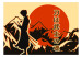Fototapeta Samotny samuraj - japoński napis, górski pejzaż i postać anime 145515 additionalThumb 1