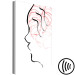 Obraz Liściaste myśli - kontur profilu twarzy z abstrakcyjnym akcentem 119225 additionalThumb 6