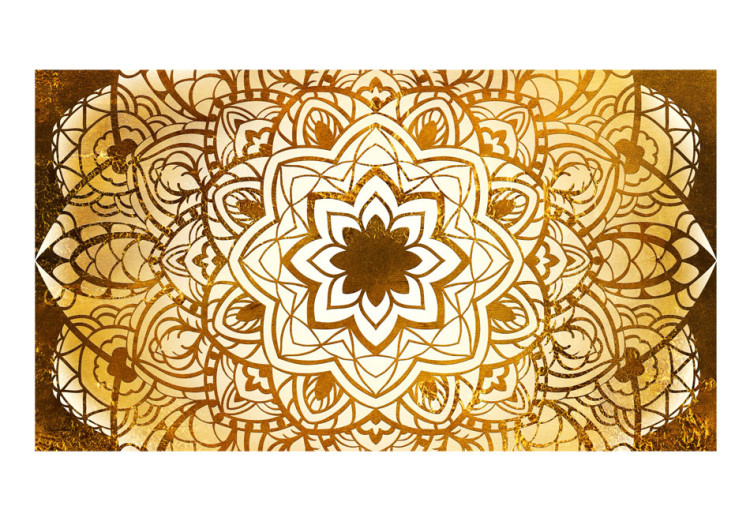 Fototapeta Geometryczny portal - złote tło w deseń kwiatu w stylu orientalnym 90425 additionalImage 1