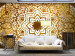 Fototapeta Geometryczny portal - złote tło w deseń kwiatu w stylu orientalnym 90425