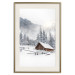 Plakat Zimowy poranek - pejzaż wschodu słońca nad górami, chatą i lasem 148435 additionalThumb 27