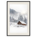 Plakat Zimowy poranek - pejzaż wschodu słońca nad górami, chatą i lasem 148435 additionalThumb 26