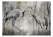 Fototapeta Wiosenna miłość ptaków – motyw żurawi w odcieniach szarości 138845 additionalThumb 1