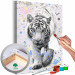 Obraz do malowania po numerach Biały tygrys 128355