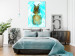 Obraz Złoty ananas - abstrakcja z martwą naturą na błękitnym tle 131675 additionalThumb 3