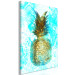 Obraz Złoty ananas - abstrakcja z martwą naturą na błękitnym tle 131675 additionalThumb 2