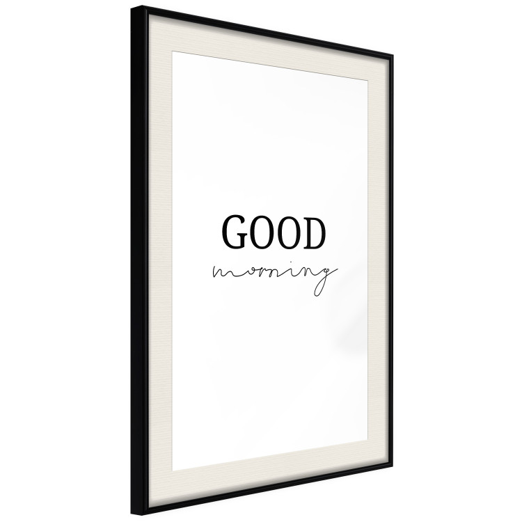 Plakat Good morning - pozytywna minimalistyczna sentencja na białym tle 146175 additionalImage 9