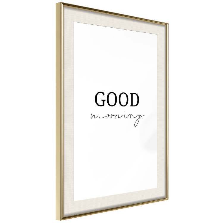 Plakat Good morning - pozytywna minimalistyczna sentencja na białym tle 146175 additionalImage 12