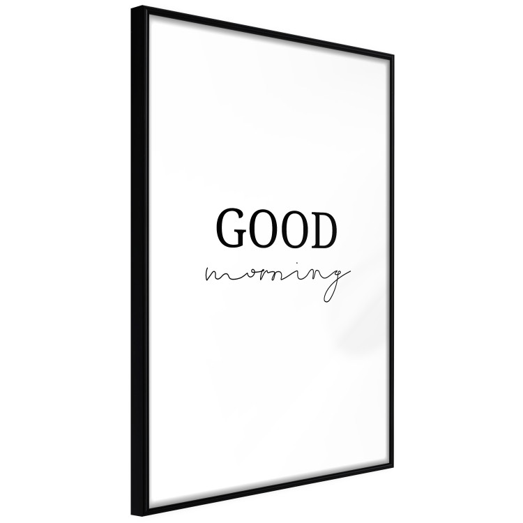 Plakat Good morning - pozytywna minimalistyczna sentencja na białym tle 146175 additionalImage 5
