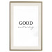 Plakat Good morning - pozytywna minimalistyczna sentencja na białym tle 146175 additionalThumb 26