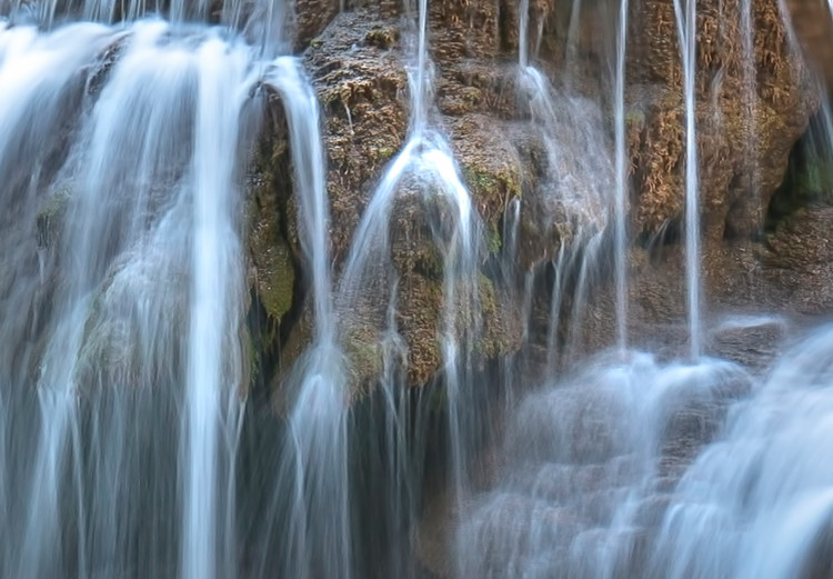 Fototapeta Pejzaż - natura ze spokojnym wodospadem na tle energetycznej dżungli 96975 additionalImage 3
