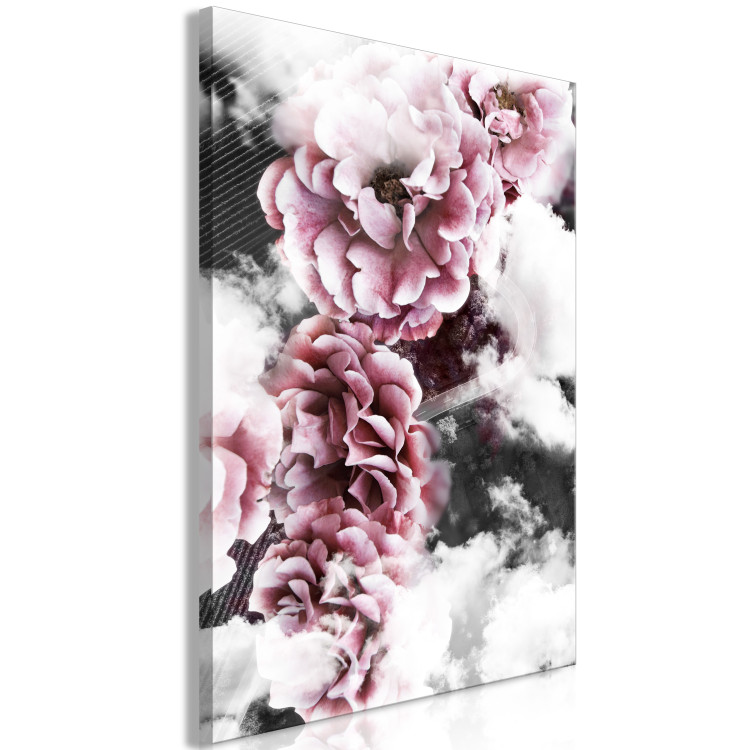 Obraz Sacrum Profanum - przenikające się zdjęcia chmur i różowych kwiatów 122785 additionalImage 2