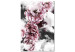 Obraz Sacrum Profanum - przenikające się zdjęcia chmur i różowych kwiatów 122785