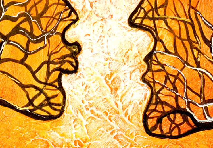 Obraz Gorący pocałunek (1-częściowy) - abstrakcja z parą z motywem drzewa 46885 additionalImage 5