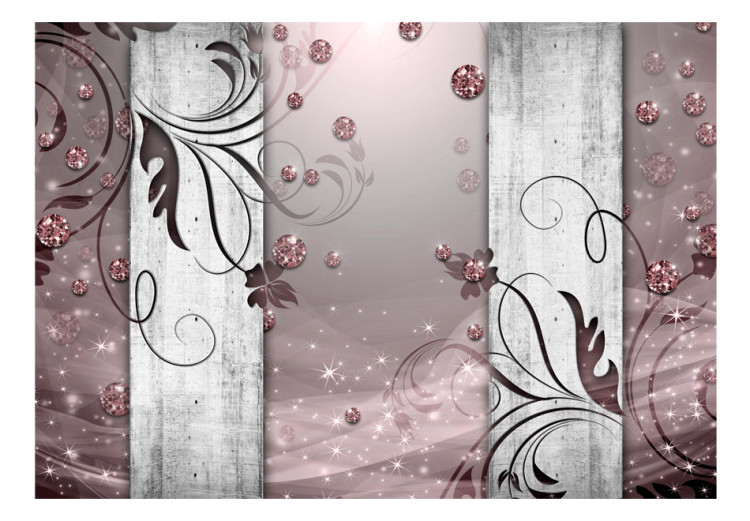 Fototapeta Świecidełka - abstrakcja z ornamentami i blaskiem różowych diamentów 60095 additionalImage 1